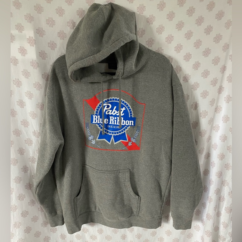 Pabst Blue Ribbon PBR Beer Hoodie Novelty Men’s Large